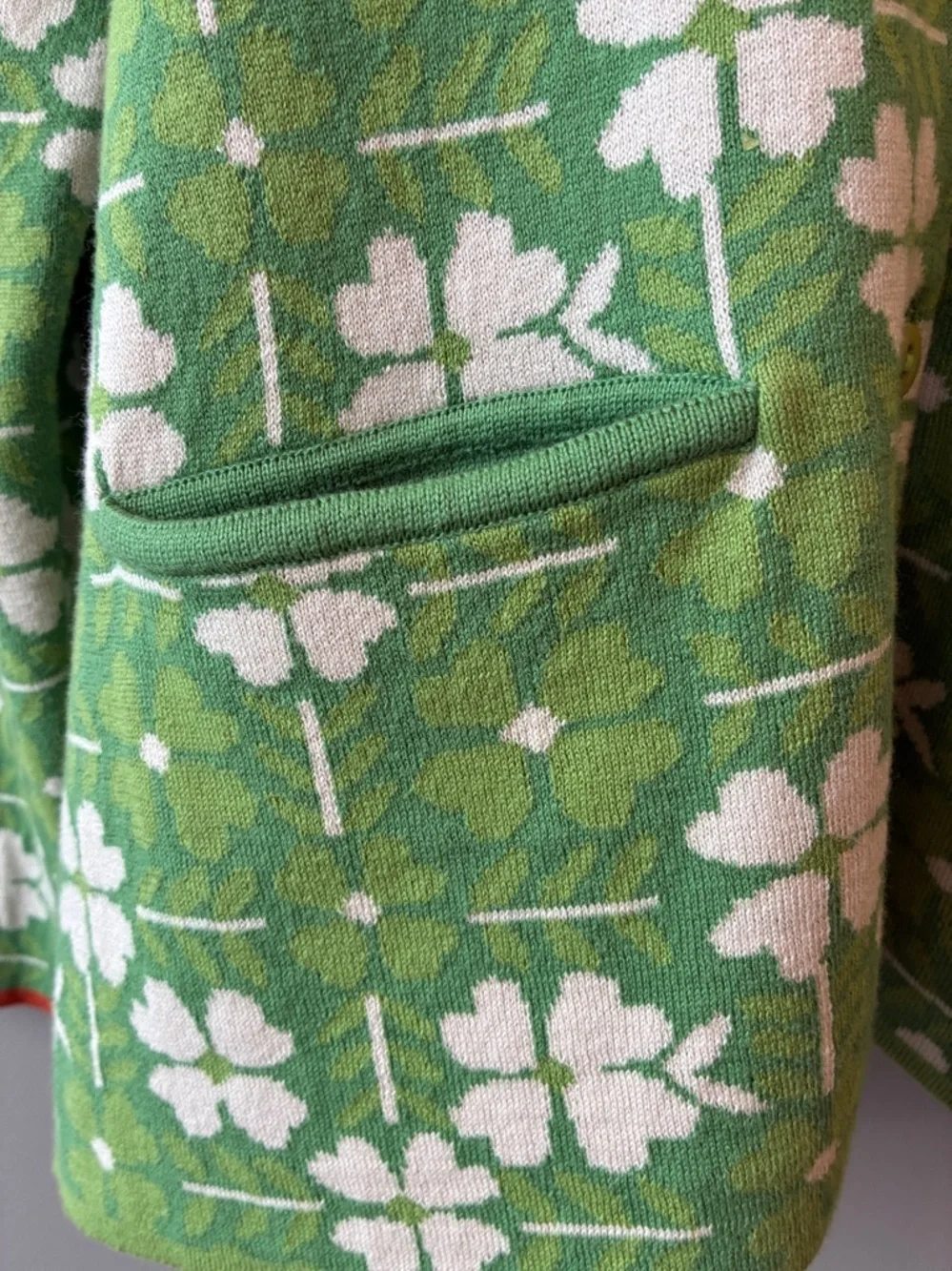 Gudrun Sjoden 4-Leaf Clover Cotton Cardigan, Medium - Picture 4 of 8